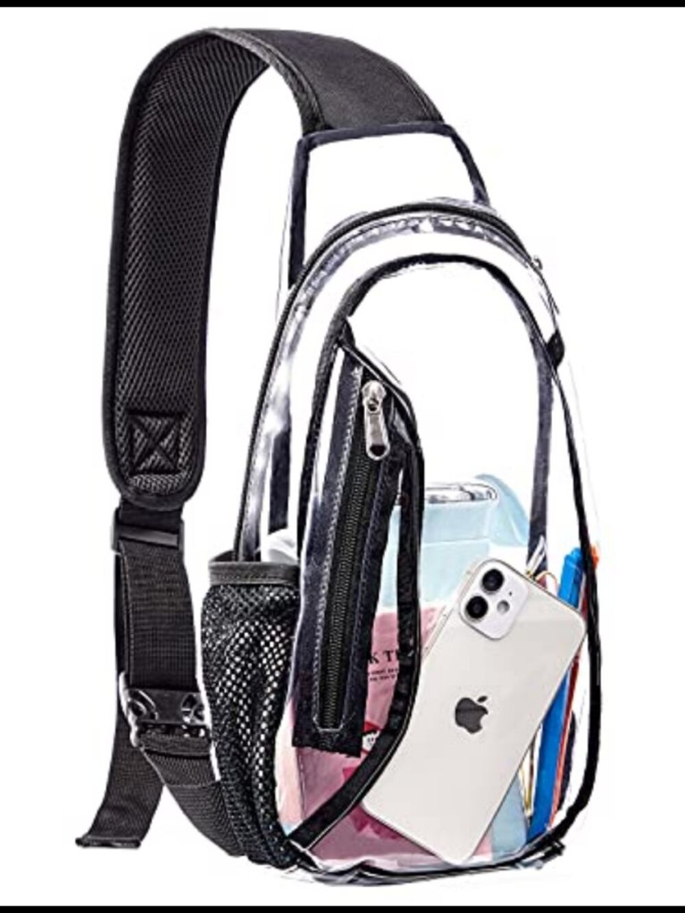 Clear PVC Sling Bag Crossbody Backpack Stadium Approved